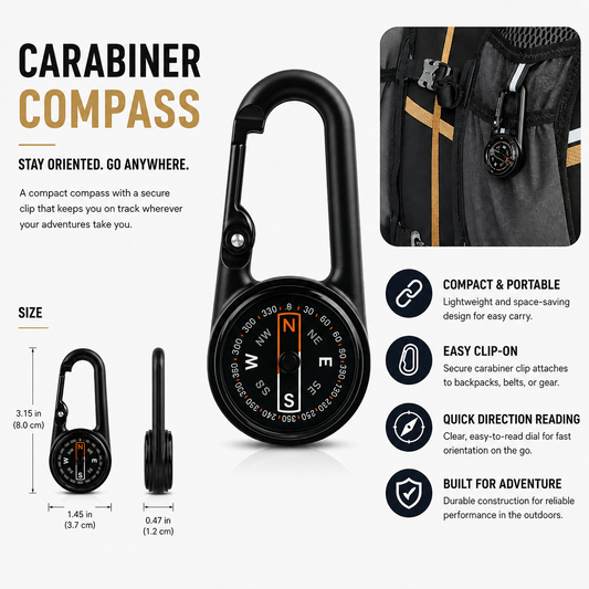 Clip-On Carabiner Compass