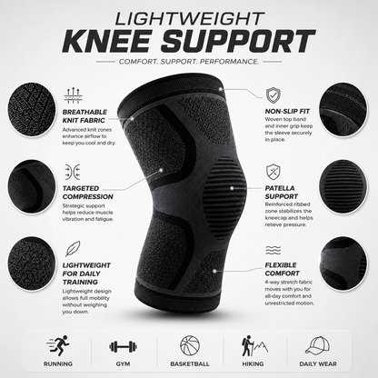 Breathable compression knee pads